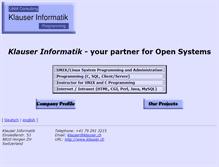 Tablet Screenshot of klauser.com