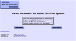 Desktop Screenshot of klauser.ch