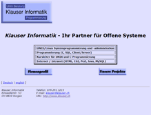 Tablet Screenshot of klauser.ch